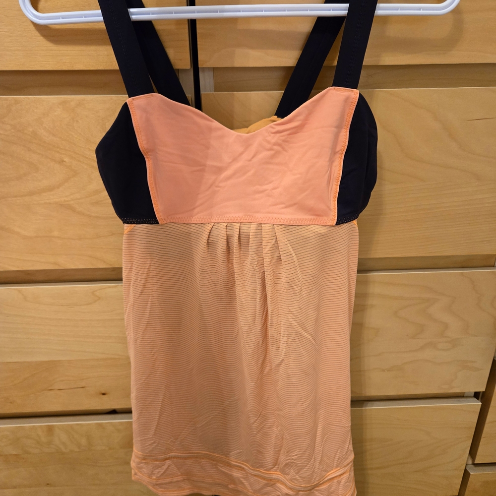 Lululemon Athletica Peach and Black Tank Top